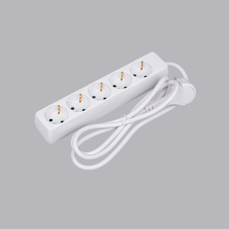 LOB-05L Filtro de energia de 5 vias tipo alemão retangular com anel de tração Multi-Socket