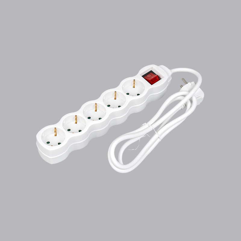 LOG-05K Filtro de energia de 5 vias tipo alemão em formato de cabaça com interruptor Multi-Socket