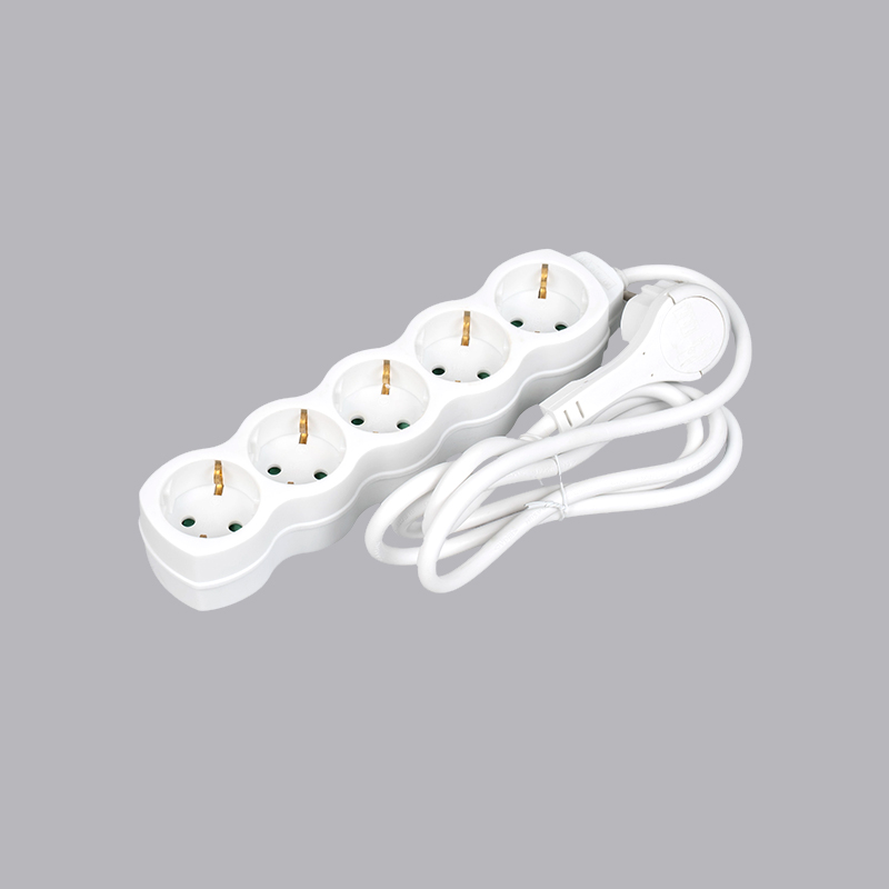LOG-05L Filtro de energia de 5 vias tipo alemão em forma de cabaça com anel de tração Multi-Socket