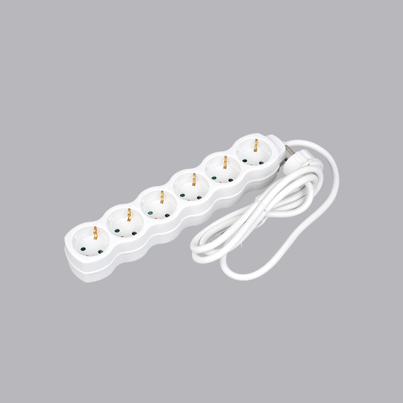 LOG-06L Filtro de energia de 6 vias tipo alemão em formato de cabaça com anel de tração Multi-Socket