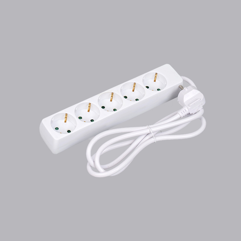 LOB-05 Filtro de energia de 5 vias de formato retangular tipo alemão Multi-Socket