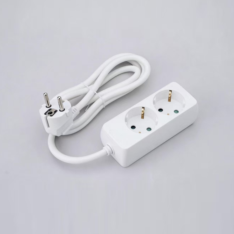 LOB-02 Filtro de energia de 3 vias de formato retangular tipo alemão Multi-Socket