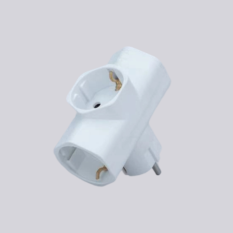 G01-03 adaptador de três plugues redondos tipo alemão